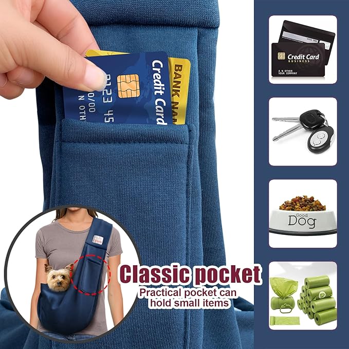 Dog Carrier Sling - Stylish and Convenient - Comfortable Dog Purse for Traveling - Secure Bag for On-The-Go Pet Parents - Perfect for Small Dogs - Fashionable and Functional - stay Hands-Free