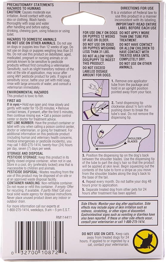 Hartz UltraGuard Plus Topical Flea & Tick Prevention for Dogs and Puppies - 31-60 lbs, 3 Monthly Treatments