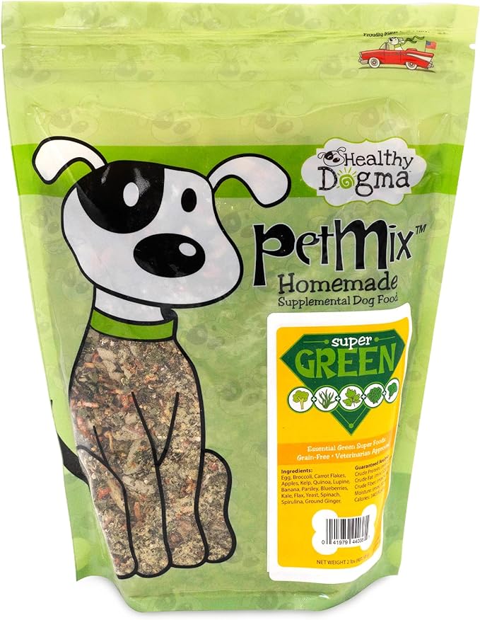 PetMix Vegetarian Dog Food for Allergies - Dehydrated, Grain Free, Raw, Homemade Dog Food (Super Greens, 2 lbs)
