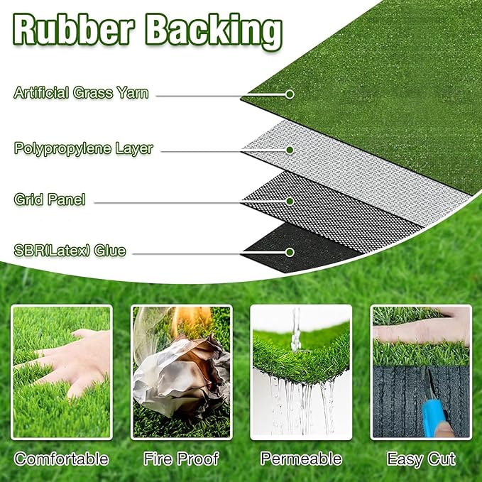 Grass Pad for Dog Large Size - 2FTx6FT, Dog Potty Training Turf, Indoor Outdoor Pets Pee Fake Grass for Balcony Patio Yard