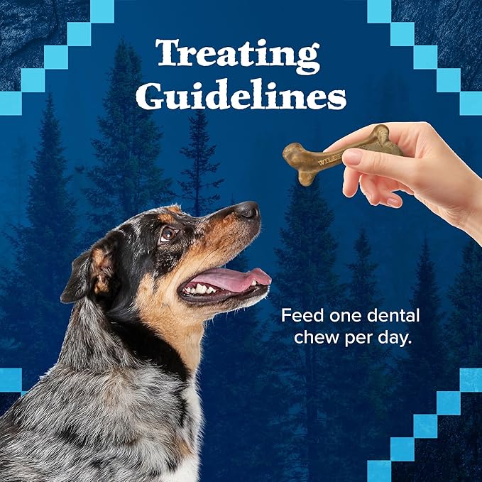 Blue Buffalo Wilderness Wild Bones Grain-Free Dental Chews Dog Treats, Mini, 10-oz Bag