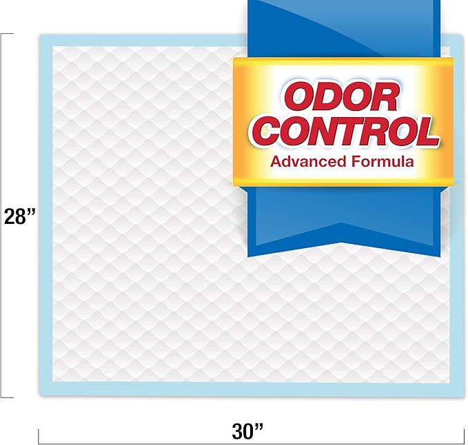 Four Paws Wee-Wee Odor Control with Febreze Freshness Pee Pads for Extra Large Dogs, Leak-Proof Floor Protection Dog & Puppy Quilted Potty Training Pads, Spring Fresh Scent, 28" x 30" (30 Count)