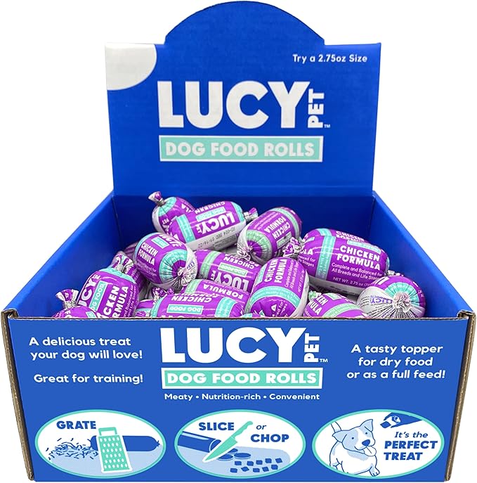 Lucy Pet Products Chicken Formula Dog Food Rolls, 2.75oz/36 Count Box (100600072)