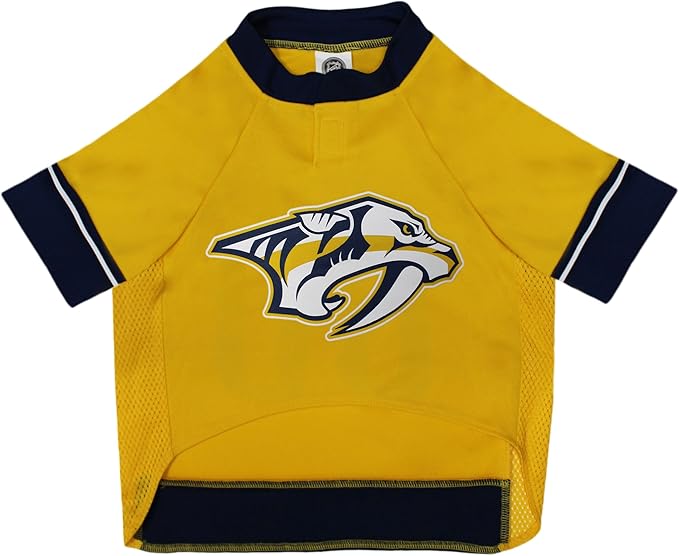 Pets First NHL Nashville Predators Jersey for Dogs & Cats, Medium. - Let Your Pet Be A Real NHL Fan!