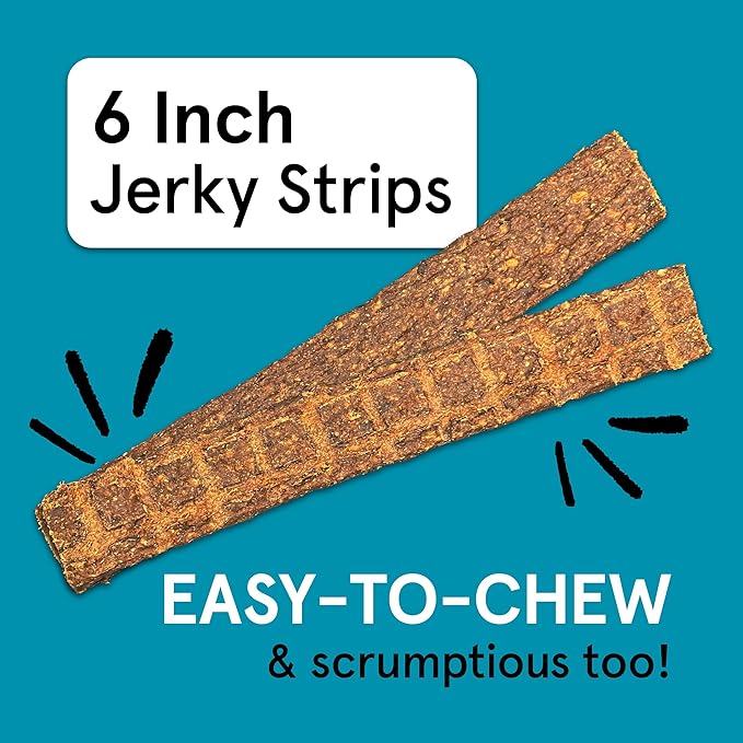 Real Meat Fish & Venison Jerky Dog Treats - 8 Air-Dried Strips of Jerky Treats for Dogs - Grain-Free Jerky Treats Dog Snacks with 95% Human-Grade, All-Natural, Free-Range Venison & Ocean-Caught Fish