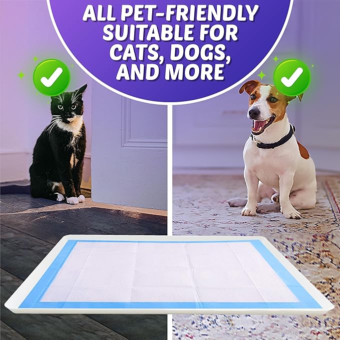 Skywin Dog Pad Holder Tray for 27.5 x 44 Inches Training Pads (White) - Easy to Clean and Store Perfect for Dog Potty Tray – Silicon Wee Wee Pad Holder, No Spill Pee Pad Holder for Dogs