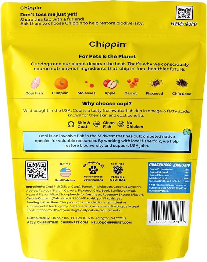 Fish, Pumpkin, Apple Grain-Free Dog Treats (5oz, 1-Pack) | USA Wild-Caught Human Grade Fish | Hypoallergenic, Chicken-Free | Best Training Treats | Puppies & Senior Dogs | Low Fat Dog Treats