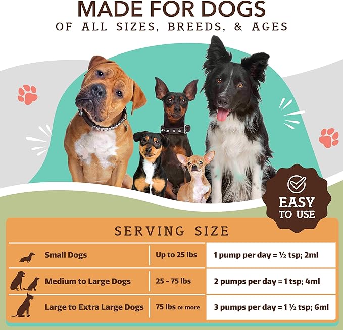 Natural Dog Company Calming Oil, 16 oz Bottle, Helps Manage Normal Stress, Promotes Relaxation, Supports Balanced Behavior, Melatonin for Dogs, May reduce Hyperactivity, for Dogs of all Ages & Sizes