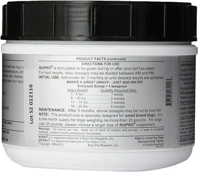 Nupro Joint and Immunity Support for Dogs, 1-Pound (Small Breed Size)