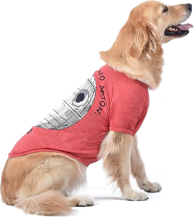 Star Wars for Pets "That's No Moon" Dog Tee | Star Wars Dog Shirt for Large Dogs | Size Large | Soft, Cute, and Comfortable Dog Clothing and Apparel, Cute Dog Clothes