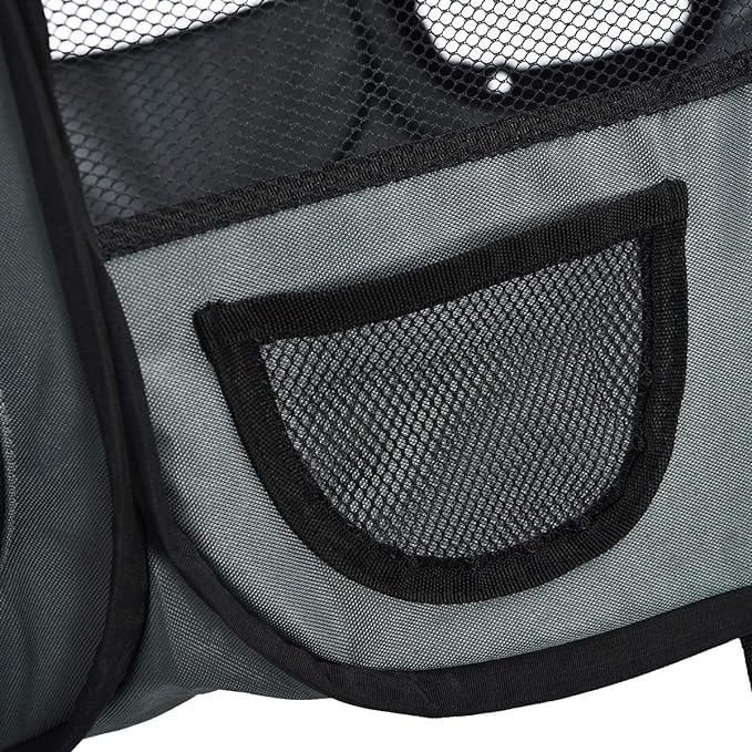 Amazon Basics Portable Soft Pet Dog Octagonal Travel Playpen, Large (45 x 45 x 24 Inches), Grey