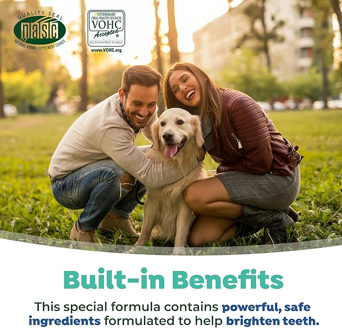 TropiClean Fresh Breath Advanced Whitening | Dog Oral Care Water Additive | Dog Breath Freshener Additive for Dental Health | VOHC Certified | Made in the USA | 33.8 oz.