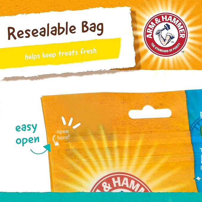 Arm & Hammer for Pets Ringers Dental Treats for Dogs | Dog Dental Chews Fight Bad Breath & Tartar Without Brushing | Fruity Banana Flavor in Dog Treat Bag, 5-Ct Dental Dog Chews, 24 Pack