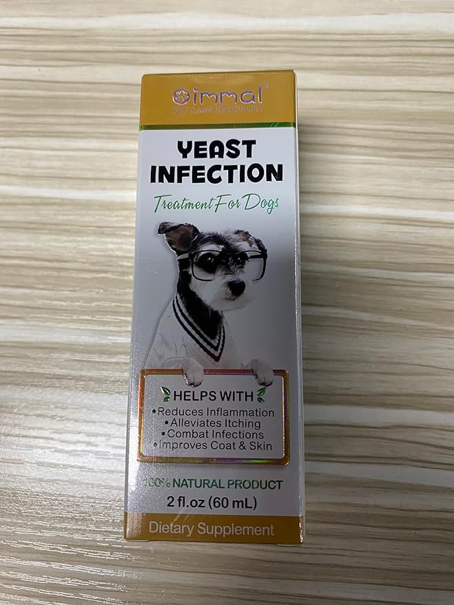 Dog Yeast Infection Treatment, 4 Fl Oz Natural Yeast Infection Treatment for Dogs Supports Dog Skin Itch Relief, Dog Ear Infection & Allergy Relief, Pet Supplies Dog Ear Care, Bacon Flavor - 2 x 60ml