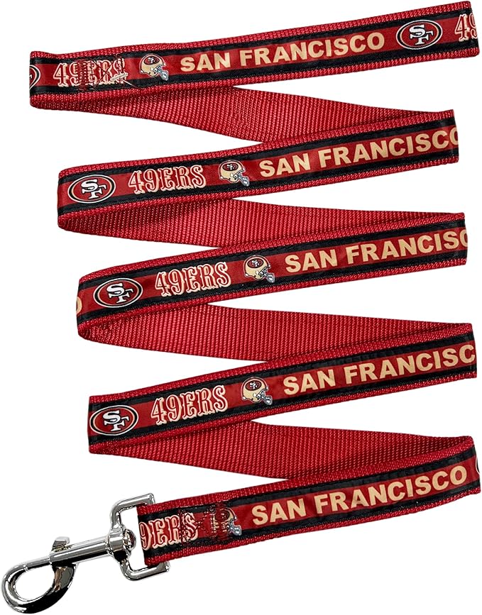 NFL PET Leash San Francisco 49ers Dog Leash, Small Football Team Leash for Dogs & Cats. A Shiny & Colorful Cat Leash & Dog Leash Licensed by The NFL