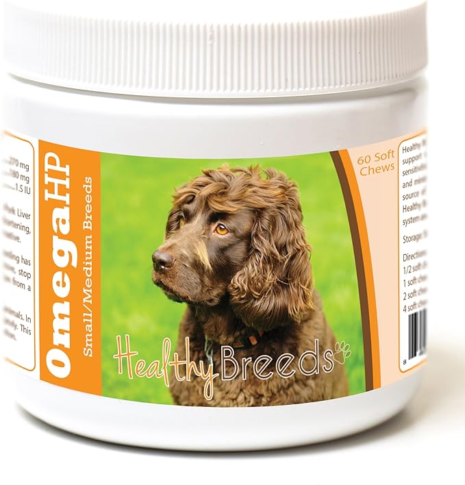 Healthy Breeds Boykin Spaniel Omega HP Fatty Acid Skin and Coat Support Soft Chews 60 Count