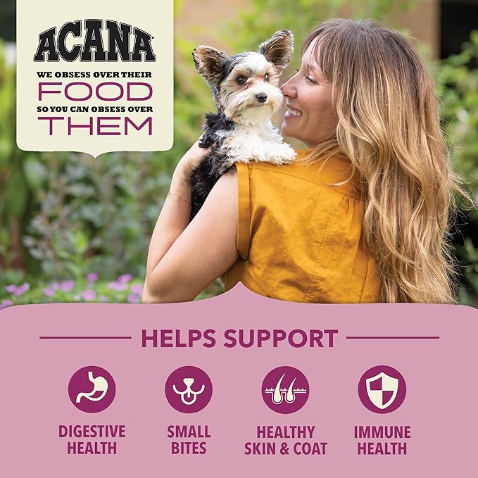 ACANA Wholesome Grains Dry Dog Food, Small Breed Recipe, Chicken and Turkey Dog Food, 11.5lb
