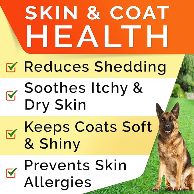 STRELLALAB Fish Oil Omega 3 Treats for Dogs - Allergy and Itch - Skin and Coat Supplement - Joint Health - Wild Alaskan Salmon Oil - Omega 3 6 9 - EPA & DHA - 170 Chews - Salmon