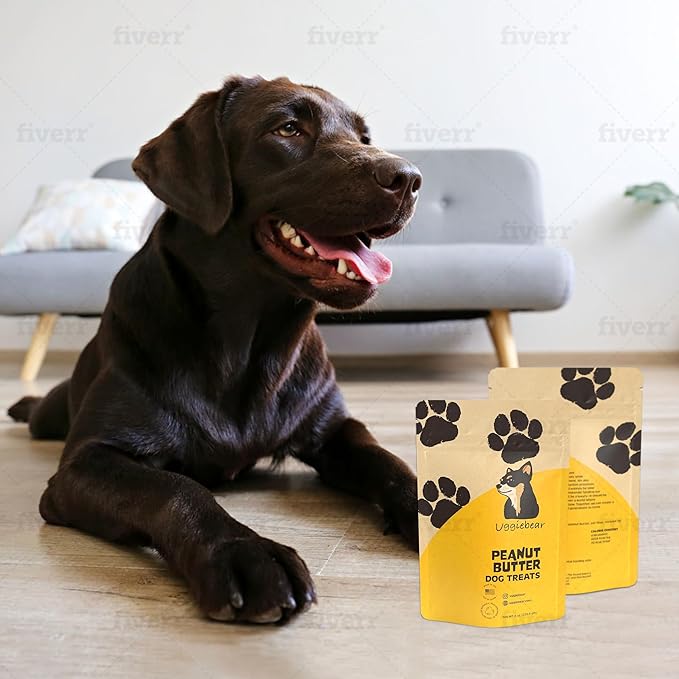 Grain Free Dog Treats, All Natural, Made in The USA, Peanut Butter flavor, Soft & Chewy, Low Calorie, 100% Recycled Packaging