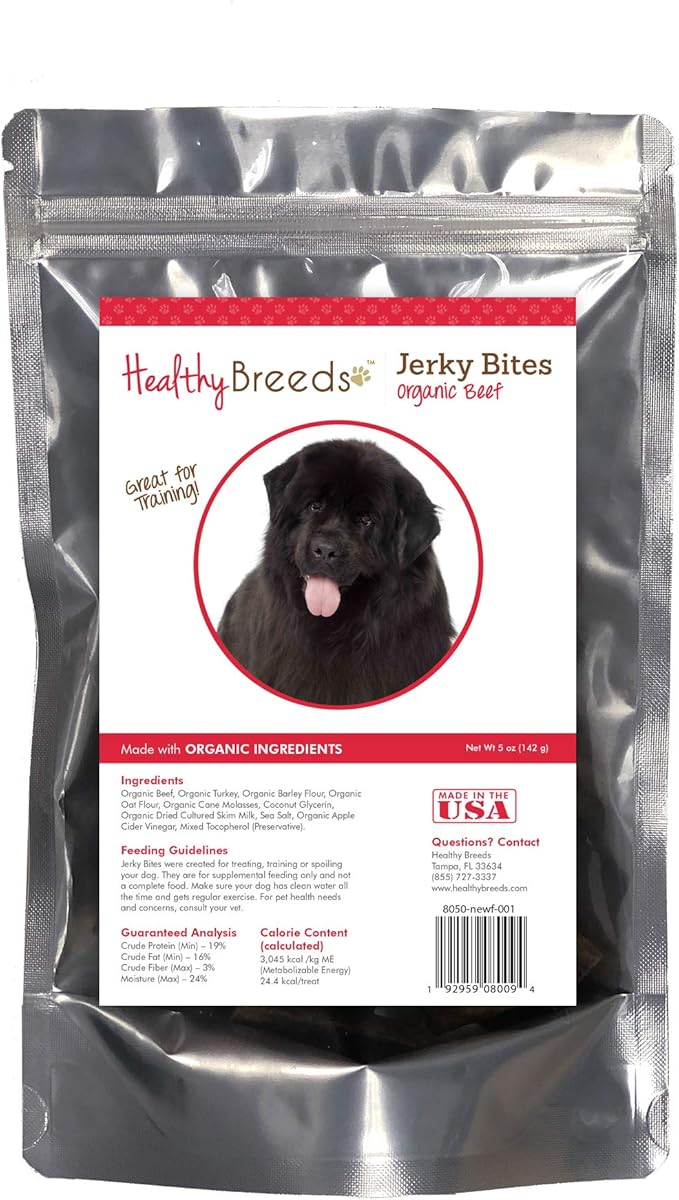 Healthy Breeds Newfoundland Jerky Bites Beef Recipe Dog Treats 5 oz
