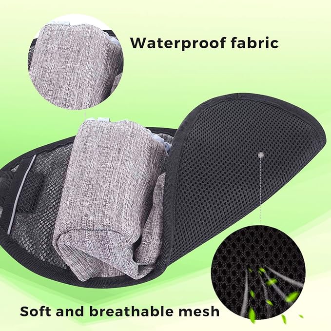 Waist Leash for Dog Walking - Hands Free Dog Leash with Multi Pouches, Wide Back Support Belt Bungee Dog Leash, Dog Waist Belt Leash for Walking, Running, Hiking, Training (Gray)