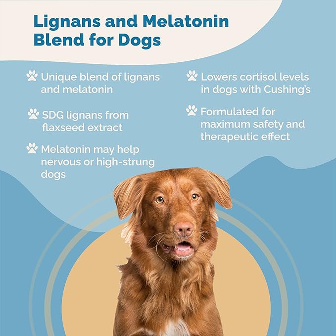 Lignans for Dogs Naturally Aids in Relieving Symptoms of Cushingโs in Dogs Over 25 lb by Prana Pets