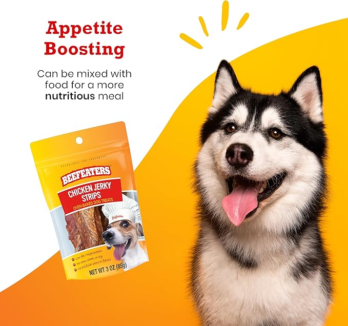 Beefeaters Chicken Jerky Strips Dog Treat, 3oz -Case of 6