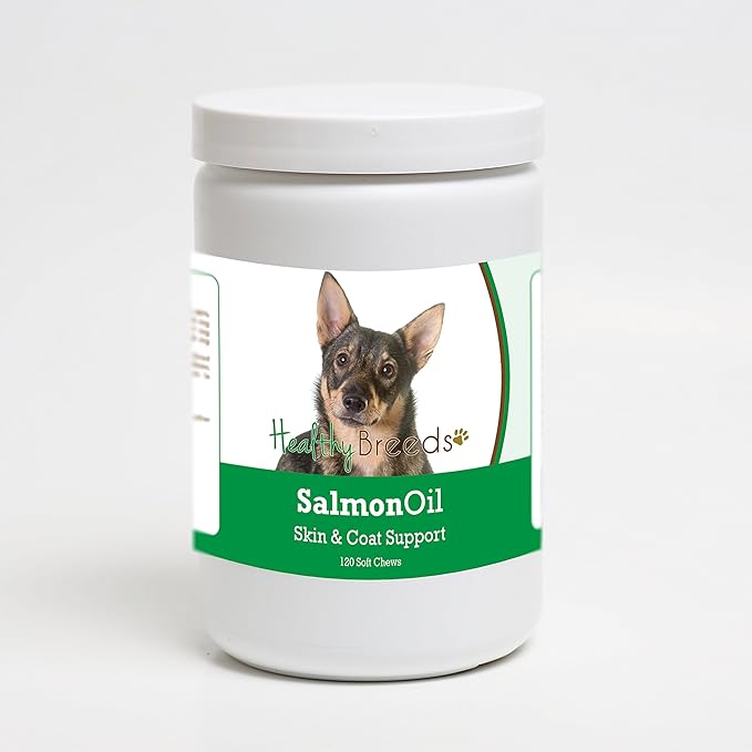 Healthy Breeds Swedish Vallhund Salmon Oil Soft Chews 120 Count