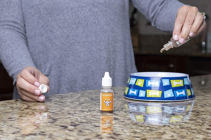 Probonix Probiotics for Dogs, 30-Day Supply, Organic, Non-GMO Liquid Probiotic Drops, 8 Live Strains, Helps with Digestive Issues, IBD, Dental Health Issues, Allergies, Liver Flavor