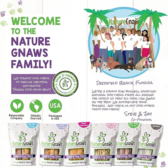 Nature Gnaws Premium Dog Chew Variety Pack - Tripe Twists, Beef Jerky and Bully Sticks for Dogs - Long Lasting Dog Chew Treats - Rawhide Free Dental Bones (18 Count)