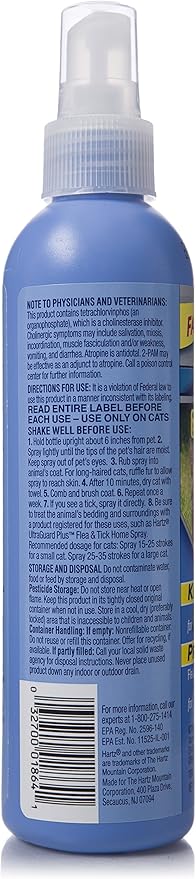 Hartz UltraGuard Plus Cat Flea & Tick Spray, 8 oz
