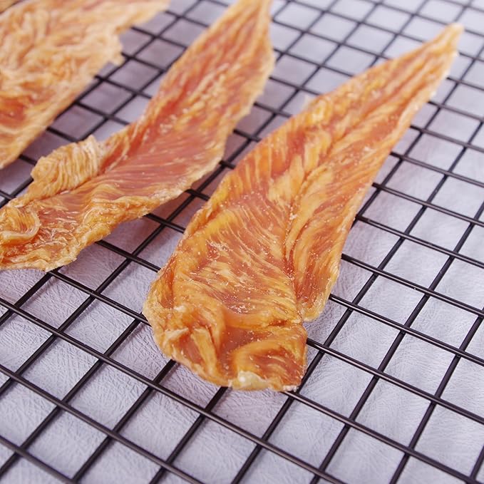 Dog Treats Chicken Jerky for Dogs, Grain Free Snacks Natural Ingredients Long-Lasting Dog Chews Chicken Breast Tenders 8oz