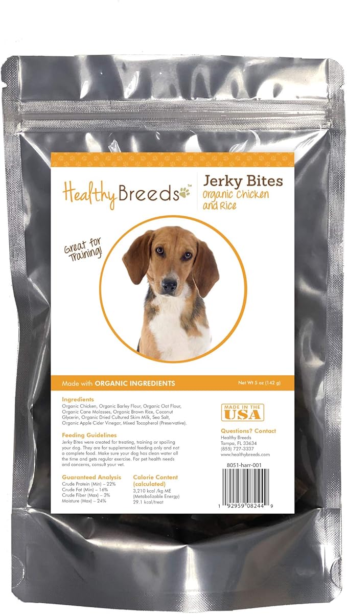 Healthy Breeds Harrier Jerky Bites Chicken & Rice Recipe Dog Treats 5 oz