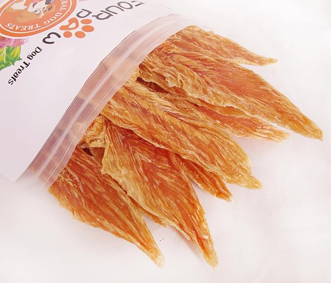 Dog Treats Chicken Jerky for Dogs, Grain Free Snacks Natural Ingredients Long-Lasting Dog Chews Chicken Breast Tenders 8oz