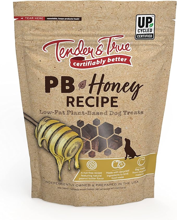 Tender & True PB+ Honey Low-Fat Dog Jerky Treats