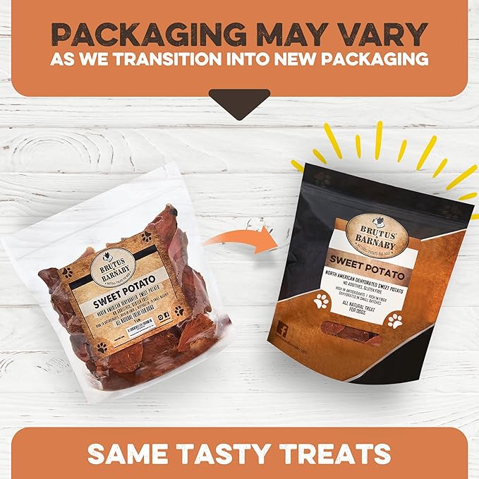 Sweet Potato Slices - Dog Treats - Single Ingredient Grain Free for Dogs, Best High Anti-Oxidant Healthy 100% Natural Thick Cut Dried Sweet Potato Dog Treats With No Added Preservatives (8oz)