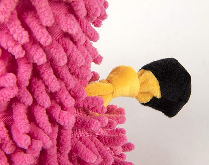 goDog Llamas Noodle Squeaky Plush Dog Toy, Chew Guard Technology - Pink, Small
