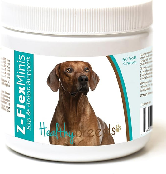 Healthy Breeds Rhodesian Ridgeback Z-Flex Minis Hip and Joint Support Soft Chews 60 Count