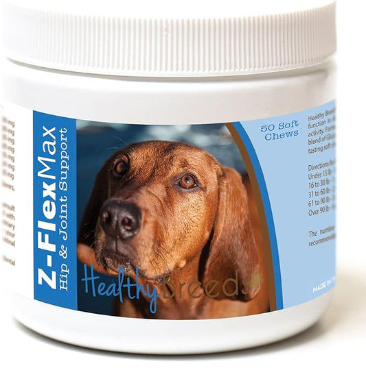 Healthy Breeds Redbone Coonhound Z-Flex Max Hip and Joint Soft Chews 50 Count