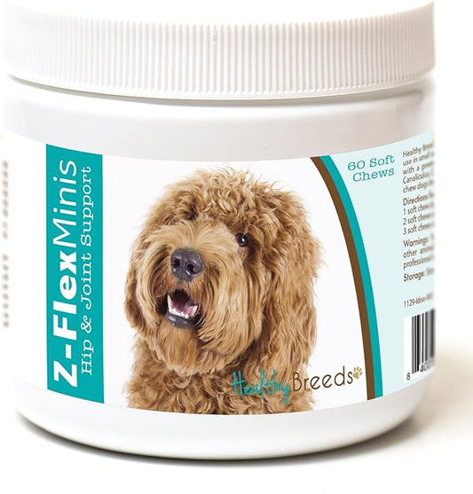 Healthy Breeds Labradoodle Z-Flex Minis Hip and Joint Support Soft Chews 60 Count