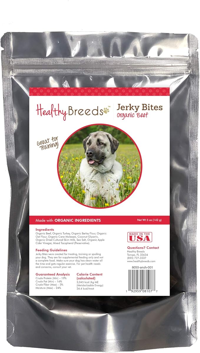 Healthy Breeds Anatolian Shepherd Dog Jerky Bites Beef Recipe Dog Treats 5 oz