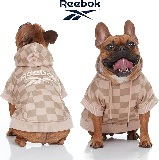 Reebok Dog Hoodie – Fleece Dog Sweater with Leash Hole, Cold Winter Dog Sweatshirt for Small Medium and Large Dogs, Premium Dog Fall Sweater Pullover Hoodie, Cozy Warm Perfect Dog Christmas Outfit
