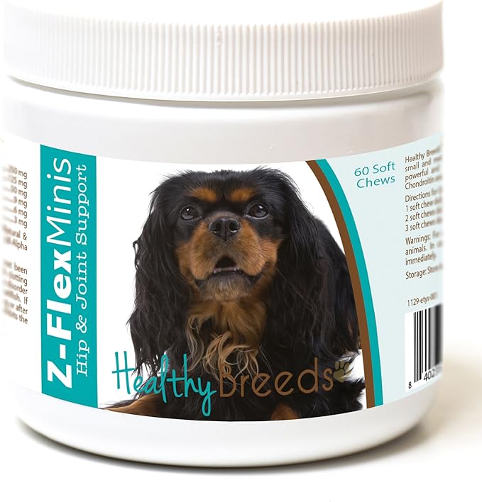 Healthy Breeds English Toy Spaniel Z-Flex Minis Hip and Joint Support Soft Chews 60 Count