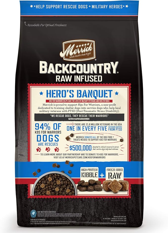 Merrick Backcountry Grain Free Hero'S Banquet Dry Dog Food, 4 Lbs., Model:47009
