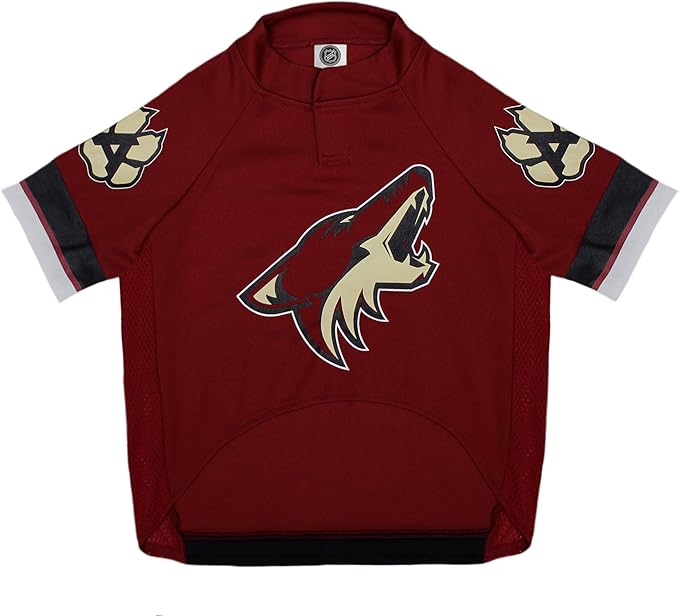 Pets First NHL Arizona Coyotes Jersey for Dogs & Cats, Small. - Let Your Pet Be A Real NHL Fan!