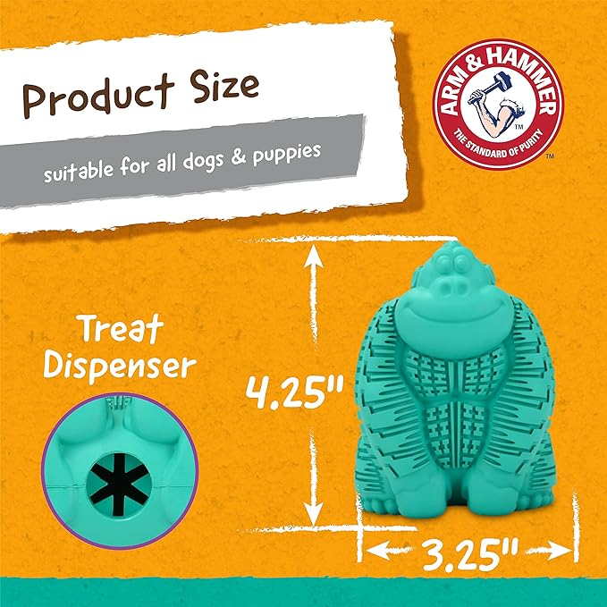 Arm & Hammer for Pets Super Treadz Dental Chew Toy for Dogs, Blowfish and Gorilla Bundle | Dog Dental Toys from Arm and Hammer | Dog Chew Toys, Gorilla Treadz, Blowfish Treadz | Dental Toys for Dogs