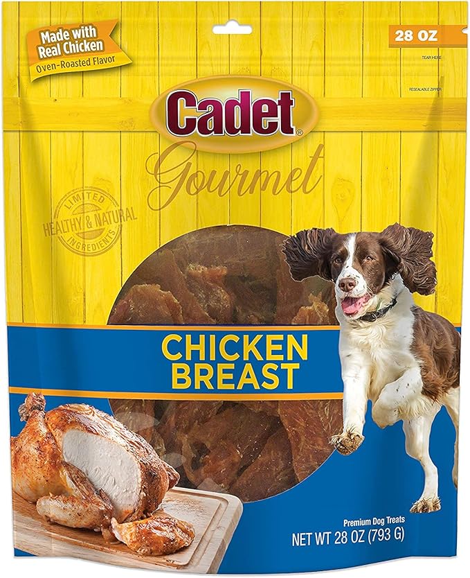 Cadet Chicken Breast Jerky Dog Treats, 28 Ounces Per Bag (2 Pack)