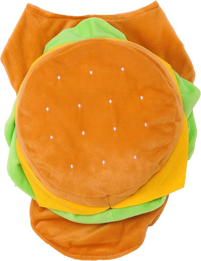 Rubie's unisex adult Hamburger Dog Costume Party Supplies, White, M Neck 14.5 Girth 20 Back 15 US