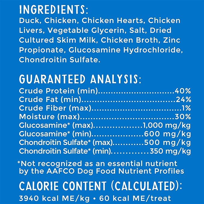 Jerky Dog Treats, Duck, 20 oz. Pouch