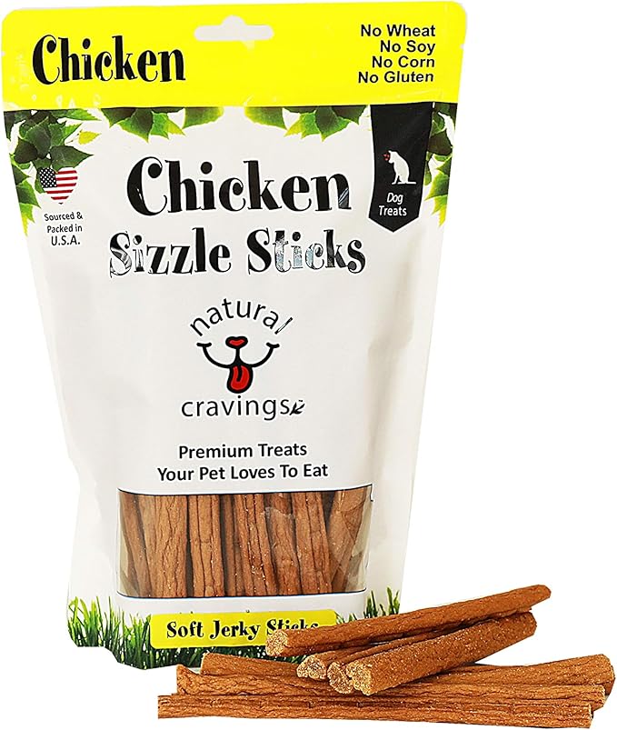Sizzle Sticks Jerky Dog Treats | 12 oz. Bag | Product of USA - Smells Great | Chicken